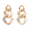 Best Sale Statement Marble Chain Earrings - Cream Essential Earrings
