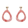 New Statement Marble Resin Tear Drop Earrings - Coral Essential Earrings