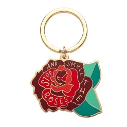 Online Stop And Smell The Roses Enamel Key Charm Enamel Key Rings