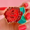 Clearance Stop And Smell The Roses Enamel Pin Enamel Pins