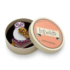 New Studious Snow Owl Brooch Brooches
