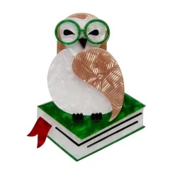 Best Studious Snow Owl Brooch Brooches