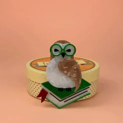 Best Studious Snow Owl Brooch Brooches