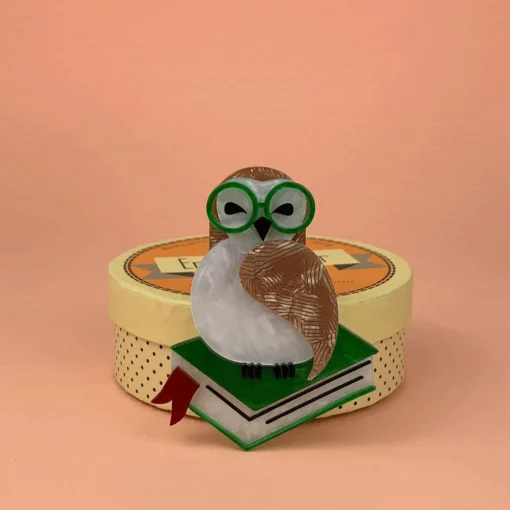 Best Studious Snow Owl Brooch Brooches
