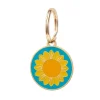 Best Sale Sumptuous Sunflower Enamel Pet Charm Enamel Key Rings