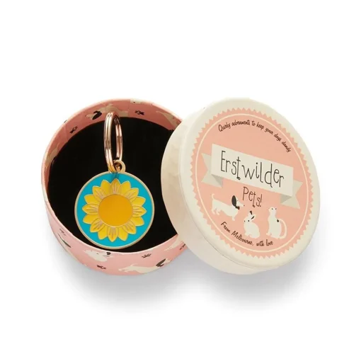 Best Sale Sumptuous Sunflower Enamel Pet Charm Enamel Key Rings