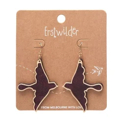 Cheap Swallow Ripple Glitter Resin Drop Earrings - Burgundy Essential Earrings