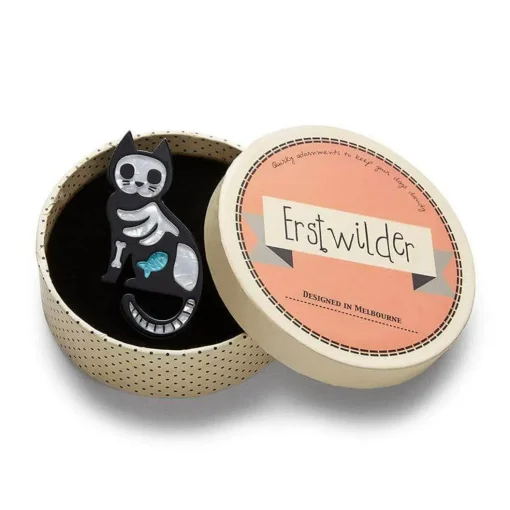 Fashion Tabby Tombstone Brooch Brooches