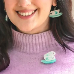 Outlet Tea And Sympathy Mini Brooch Brooches