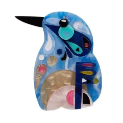 Hot The Astute Azure Kingfsher Brooch Brooches