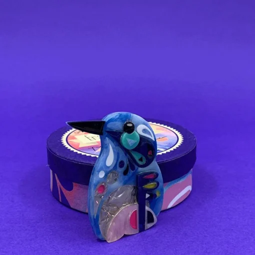 Hot The Astute Azure Kingfsher Brooch Brooches