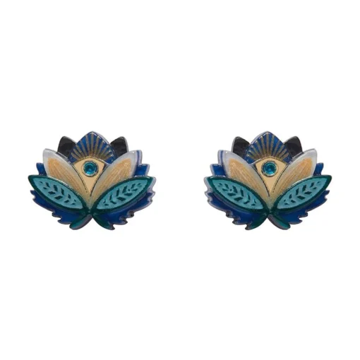 Online The Blue Lotus Stud Earrings Earrings