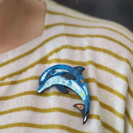 Shop The Boastful Bottlenose Dolphin Brooch Brooches