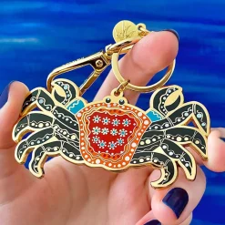 Fashion The Crab 'Gadambal' Key Ring Enamel Key Rings