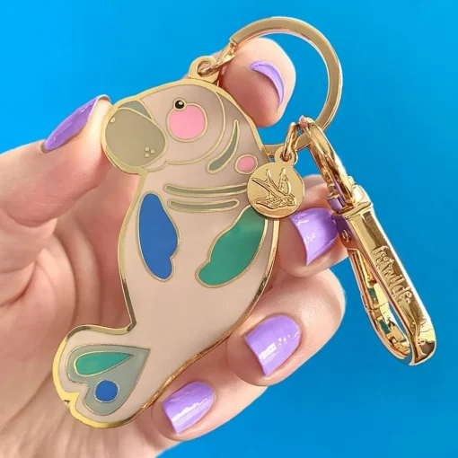 New The Dutiful Dugong Enamel Key Ring Enamel Key Rings