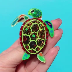 Cheap The Graceful Green Sea Turtle Brooch Brooches