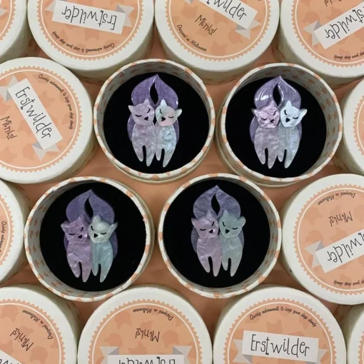 Online The Love Cats Mini Brooch Brooches