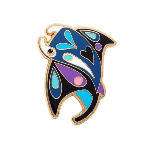 Store The Mercurial Manta Ray Enamel Pin Enamel Pins