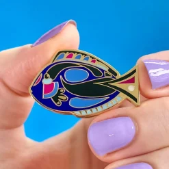 Clearance The Sartorial Surgeon Fish Enamel Pin Enamel Pins