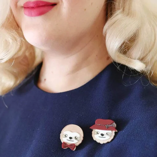 Flash Sale The Slothertons Double Brooch Brooches