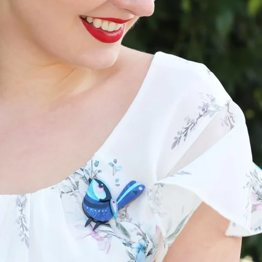 Best Sale The Splendid Fairy Wren Brooch Brooches