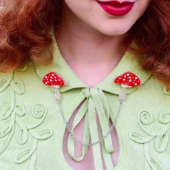 Cheap The Spore The Merrier Cardigan Clips Brooches