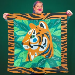 Cheap The Tranquil Tiger Square Scarf Scarves