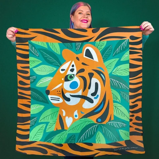 Cheap The Tranquil Tiger Square Scarf Scarves