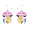 Best Sale The Whimsical White Spotted Jellyfish Drop Earrings Earrings