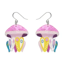 Best Sale The Whimsical White Spotted Jellyfish Drop Earrings Earrings