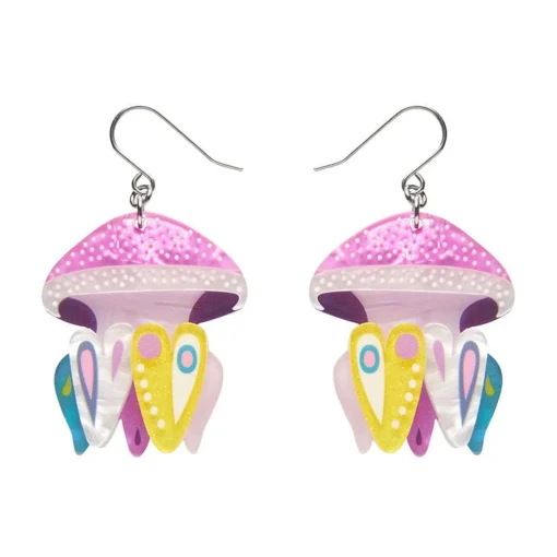 Best Sale The Whimsical White Spotted Jellyfish Drop Earrings Earrings