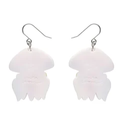 Best Sale The Whimsical White Spotted Jellyfish Drop Earrings Earrings