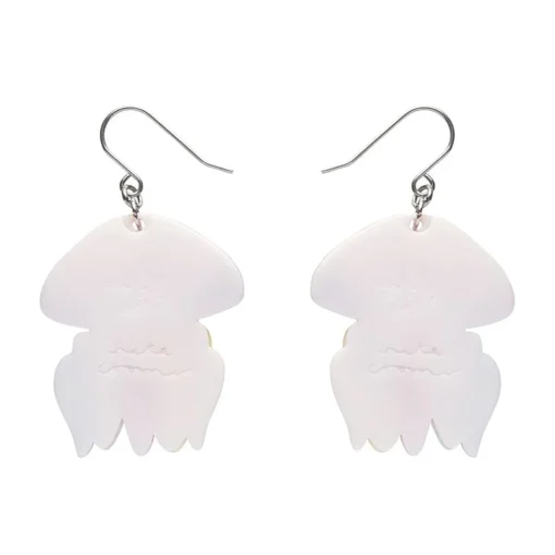 Best Sale The Whimsical White Spotted Jellyfish Drop Earrings Earrings