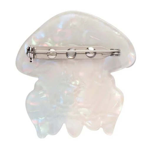 Cheap The Whimsical White Spotted Jellyfish Brooch Brooches