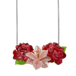 Shop Tickled Pink Flower Necklace (Small) Necklaces