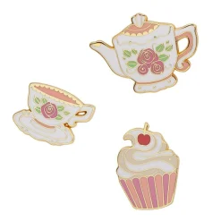 Shop Time For Tea Enamel Pin Set Enamel Pins