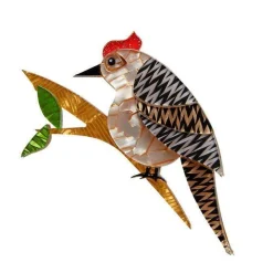 Hot Tori Tree Drummer Bird Brooch Brooches