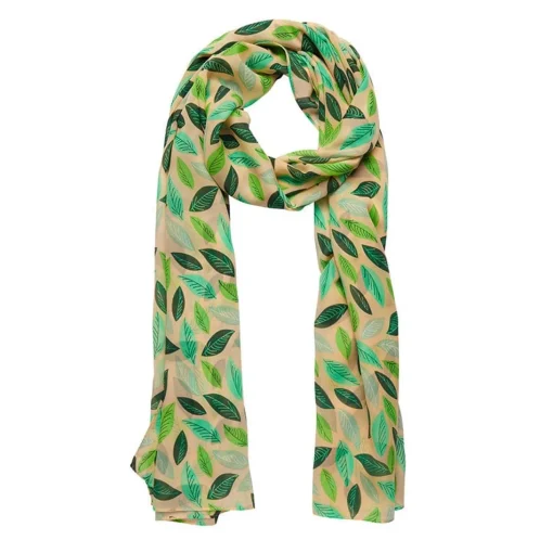 Online Tranquil Leaves Large Neck Scarf Scarves