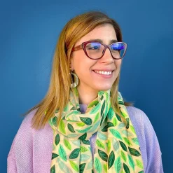 Online Tranquil Leaves Large Neck Scarf Scarves