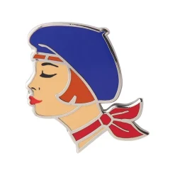 Flash Sale Tres Chic Enamel Pin - Blue Enamel Pins