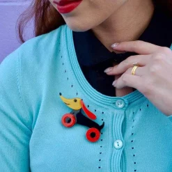 Cheap Trundling Tail-Wagger Brooch Brooches