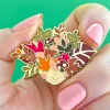 Fashion Turn A New Leaf Enamel Pin Enamel Pins