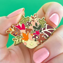 Fashion Turn A New Leaf Enamel Pin Enamel Pins