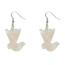 Shop Wagtail Ripple Glitter Resin Drop Earrings - Cream Essential Earrings