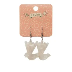 Shop Wagtail Ripple Glitter Resin Drop Earrings - Cream Essential Earrings