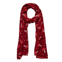 Fashion Well Spotted Neck Scarf Red Scarves