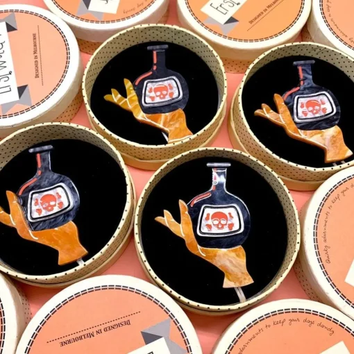 Fashion What'S Your Poison? Brooch Brooches