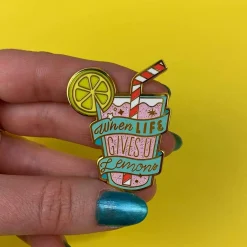Fashion When Life Gives U Lemons Enamel Pin Enamel Pins