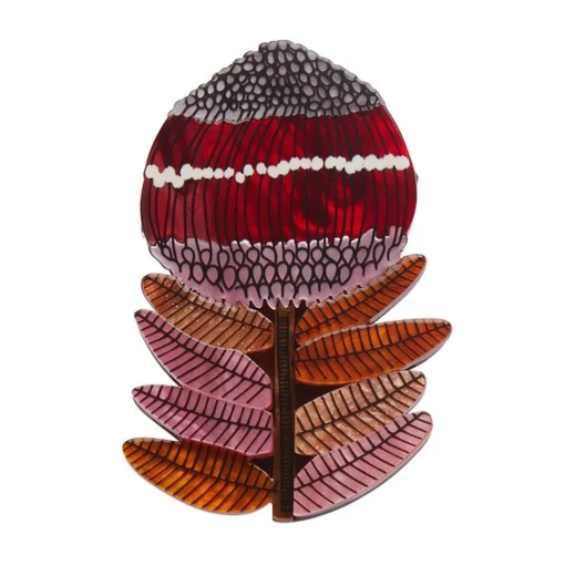 Clearance Wonderous Waratah Brooch Brooches