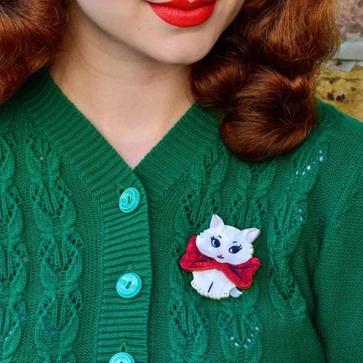 Best Sale Wrapped Up In Love Kitten Brooch Brooches